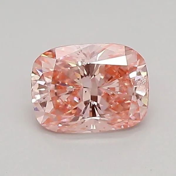0.63ct CUSHION Fancy Vivid Pink SI1 Coloured Lab diamond