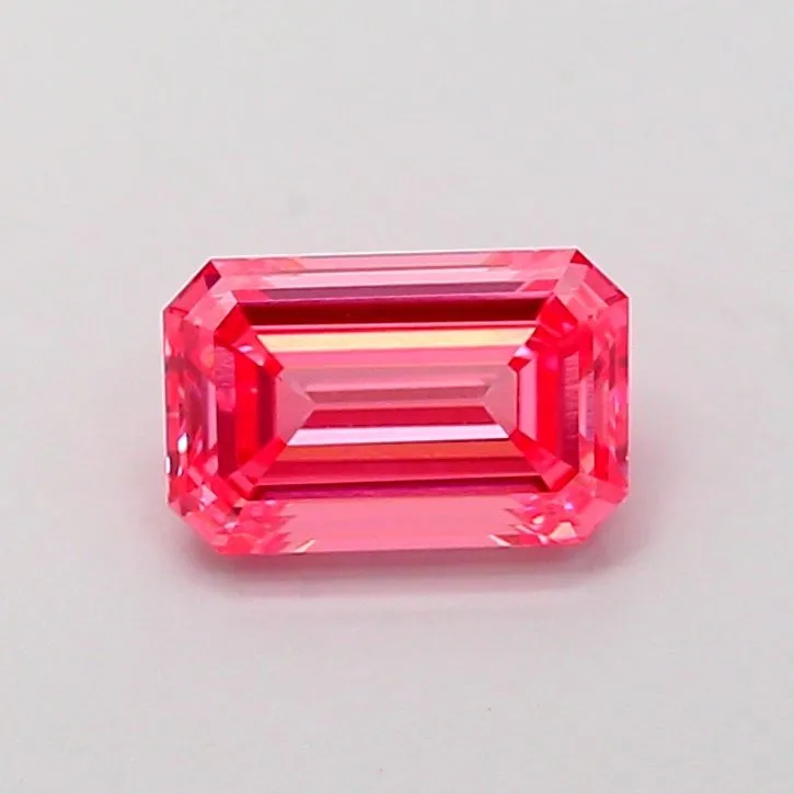 1.08ct EMERALD Fancy Vivid Pink VVS2 Coloured Lab diamond