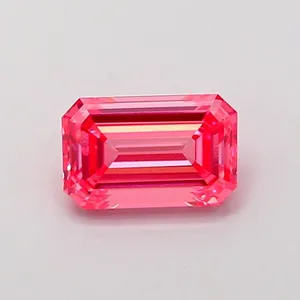 1.08ct EMERALD Fancy Vivid Pink VVS2 Coloured Lab diamond