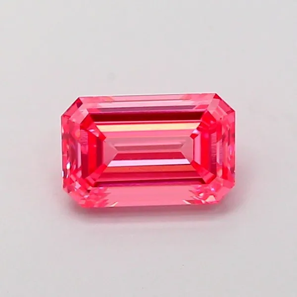 1.08ct EMERALD Fancy Vivid Pink VVS2 Coloured Lab diamond