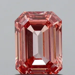 1.04ct EMERALD Fancy Vivid Pink VS2 Coloured Lab diamond