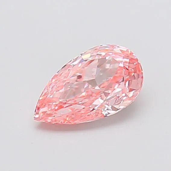 0.92ct PEAR Fancy Vivid Pink VS1 Coloured Lab diamond