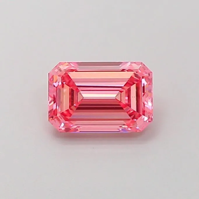 1.04ct EMERALD Fancy Vivid Pink SI1 Coloured Lab diamond