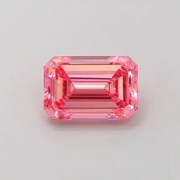 1.04ct EMERALD Fancy Vivid Pink SI1 Coloured Lab diamond