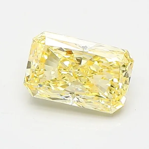0.9ct RADIANT Fancy Intense Yellow VS1 Coloured Lab diamond