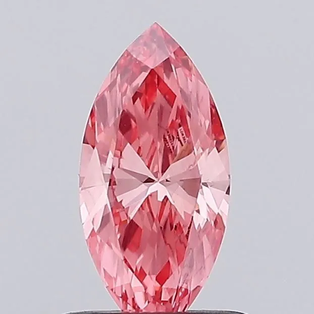0.64ct MARQUISE Fancy Vivid Pink VVS2 Coloured Lab diamond
