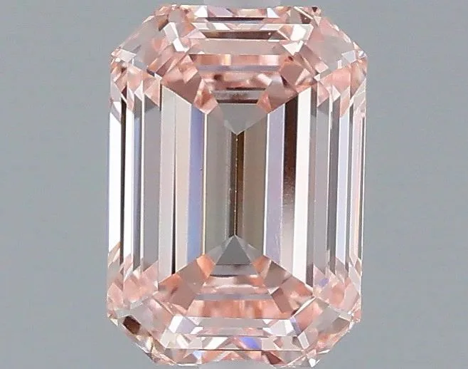 1.42ct EMERALD Fancy Intense Pink VS2 Coloured Lab diamond