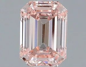 1.42ct EMERALD Fancy Intense Pink VS2 Coloured Lab diamond