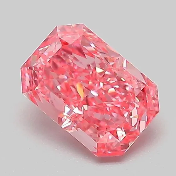1.05ct RADIANT Fancy Vivid Pink VS1 Coloured Lab diamond