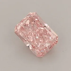 0.57ct RADIANT Fancy Vivid Pink VVS2 Coloured Lab diamond