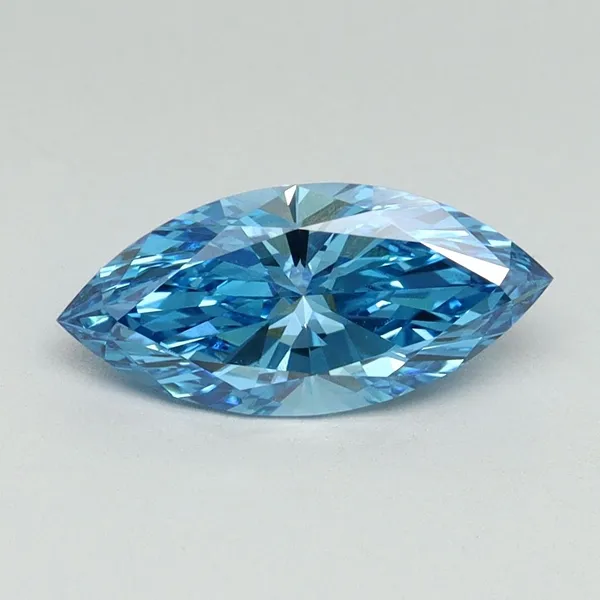 1.01ct MARQUISE Fancy Vivid Blue VVS2 Coloured Lab diamond