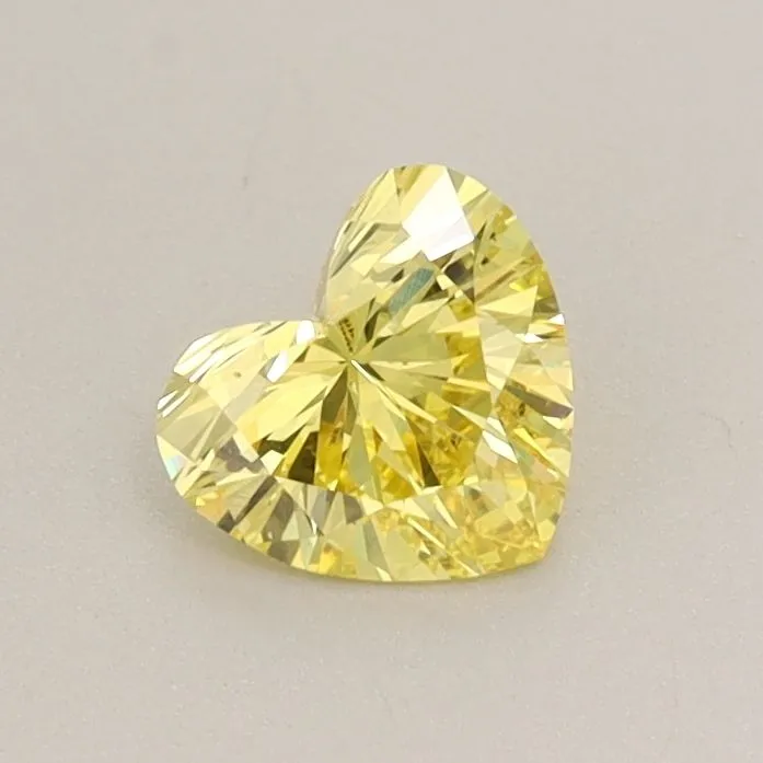 0.43ct ROUND Fancy Vivid Yellow VS1 Coloured Lab diamond