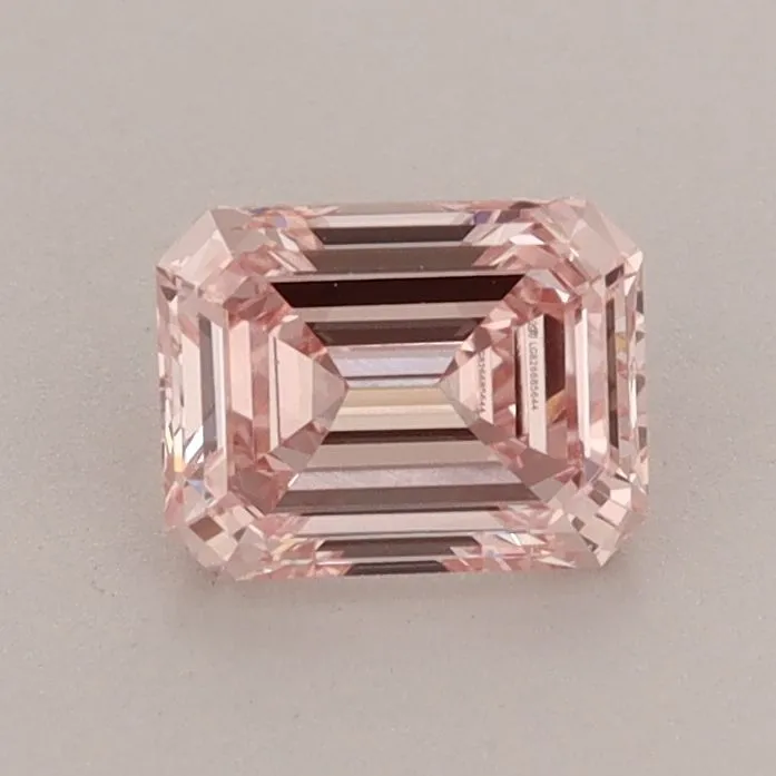 0.75ct EMERALD Fancy Intense Pink VS1 Coloured Lab diamond