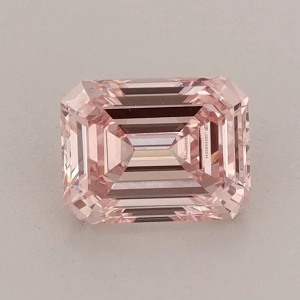 0.75ct EMERALD Fancy Intense Pink VS1 Coloured Lab diamond