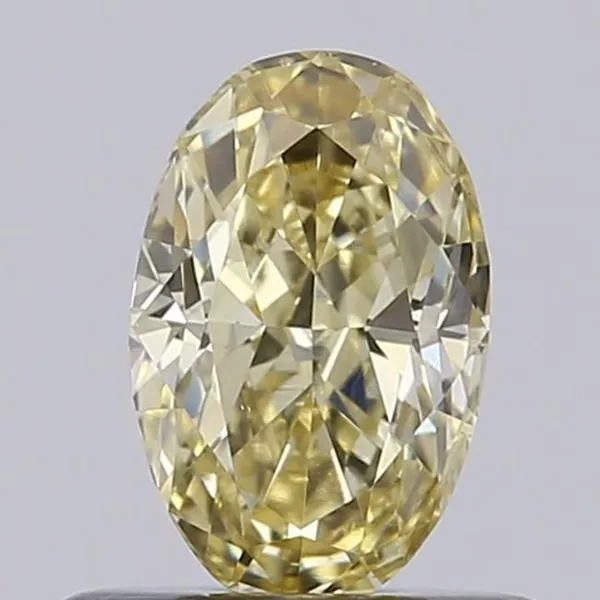0.6ct OVAL Fancy Light Yellow VS1 Coloured Lab diamond