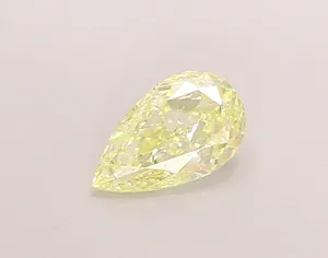 0.81ct PEAR Fancy Light Yellow VS2 Coloured Lab diamond