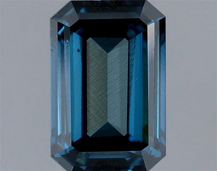 1.21ct EMERALD Fancy Deep Greenish Blue SI2 Coloured Lab diamond