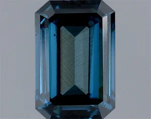 1.21ct EMERALD Fancy Deep Greenish Blue SI2 Coloured Lab diamond