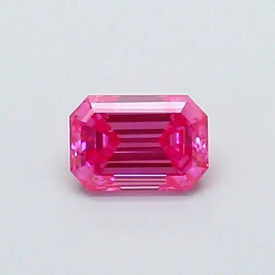 0.36ct EMERALD Fancy Vivid Pink VS1 Coloured Lab diamond
