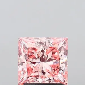 1.47ct PRINCESS Fancy Intense Pink VS1 Coloured Lab diamond