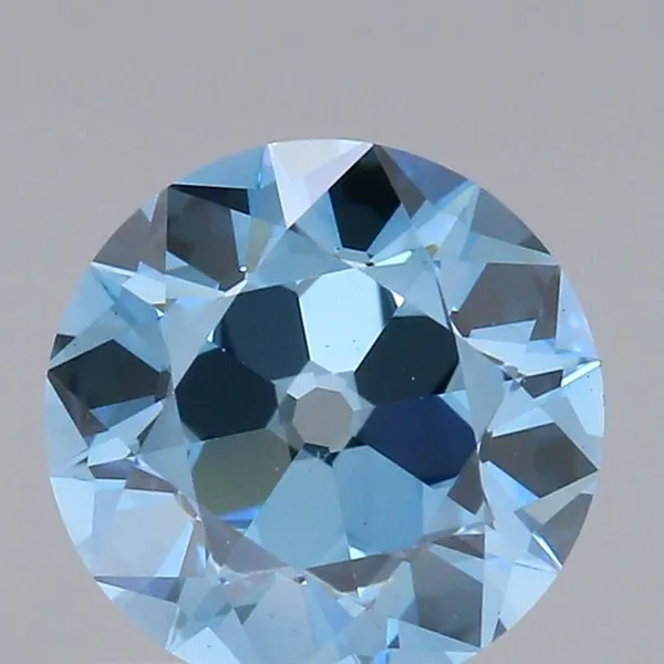 0.87ct ROUND Fancy Vivid Blue VS1 Coloured Lab diamond