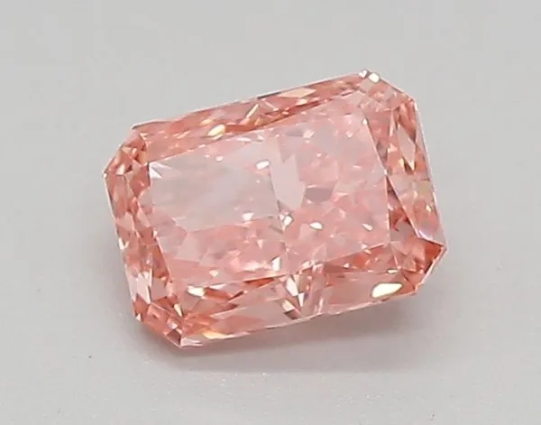 0.53ct RADIANT Fancy Vivid Pink VVS1 Coloured Lab diamond