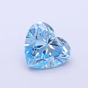 1ct HEART Fancy Vivid Blue VS1 Coloured Lab diamond