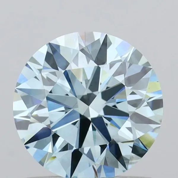 0.9ct ROUND Fancy Intense Blue VS1 Coloured Lab diamond