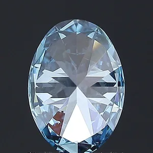 1.1ct OVAL Fancy Vivid Blue VS2 Coloured Lab diamond