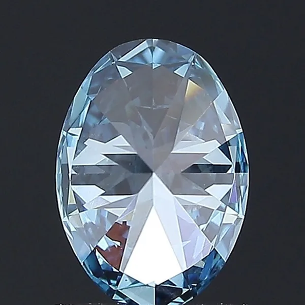 1.1ct OVAL Fancy Vivid Blue VS2 Coloured Lab diamond