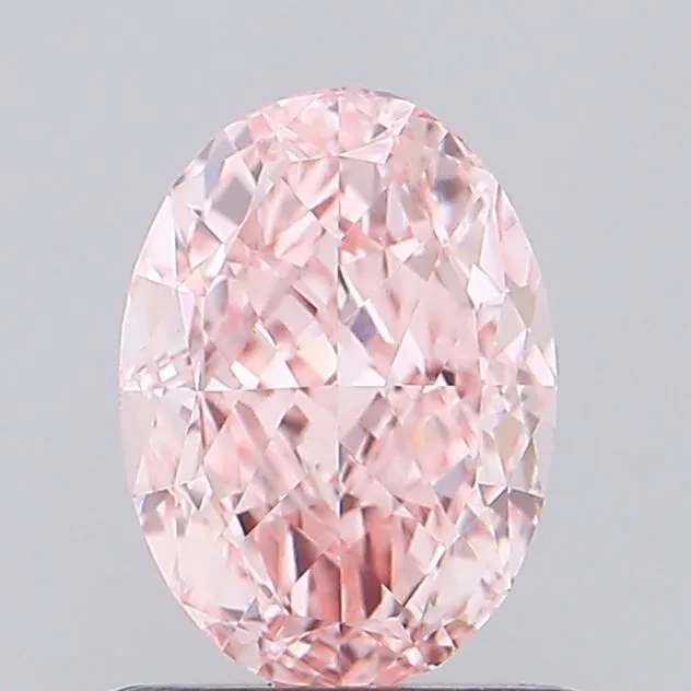 1.08ct OVAL Fancy Vivid Pink VS1 Coloured Lab diamond