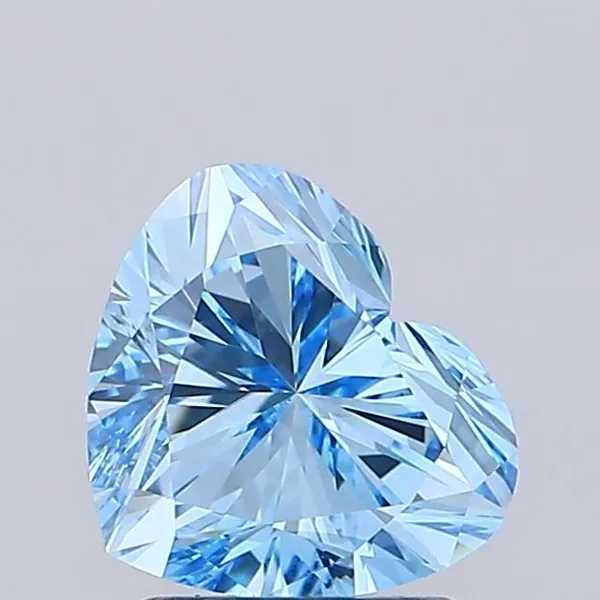 1.93ct HEART Fancy Vivid Blue VVS2 Coloured Lab diamond