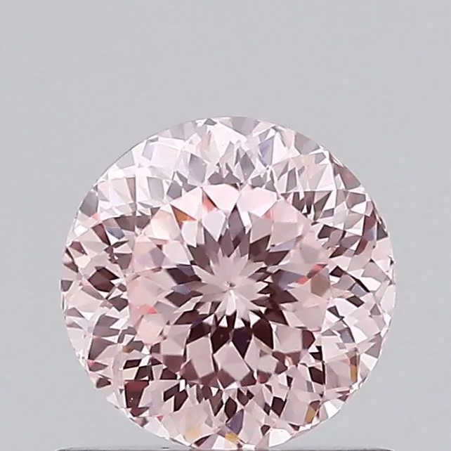 0.66ct ROUND Fancy Intense Pink VS1 Coloured Lab diamond