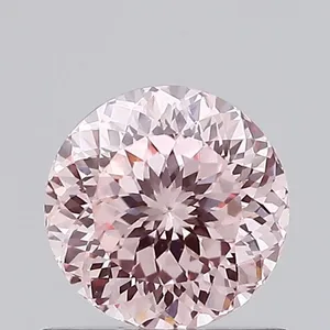 0.66ct ROUND Fancy Intense Pink VS1 Coloured Lab diamond