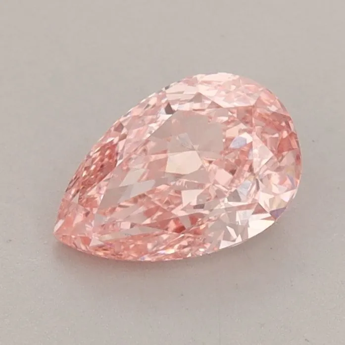 0.82ct PEAR Fancy Vivid Pink VS1 Coloured Lab diamond