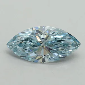 1ct MARQUISE Fancy Intense Blue VS1 Coloured Lab diamond