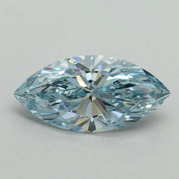 1ct MARQUISE Fancy Intense Blue VS1 Coloured Lab diamond