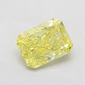 1.43ct RADIANT Fancy Vivid Yellow VS1 Coloured Lab diamond