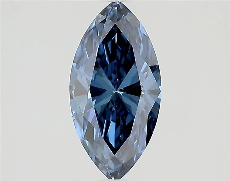 1.05ct MARQUISE Fancy Vivid Blue VS1 Coloured Lab diamond