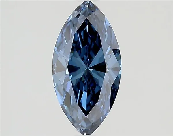 1.05ct MARQUISE Fancy Vivid Blue VS1 Coloured Lab diamond