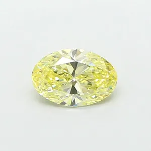 0.62ct OVAL Fancy Yellow VS1 Coloured Lab diamond