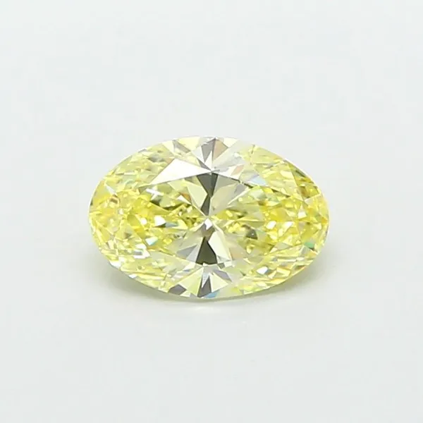 0.62ct OVAL Fancy Yellow VS1 Coloured Lab diamond