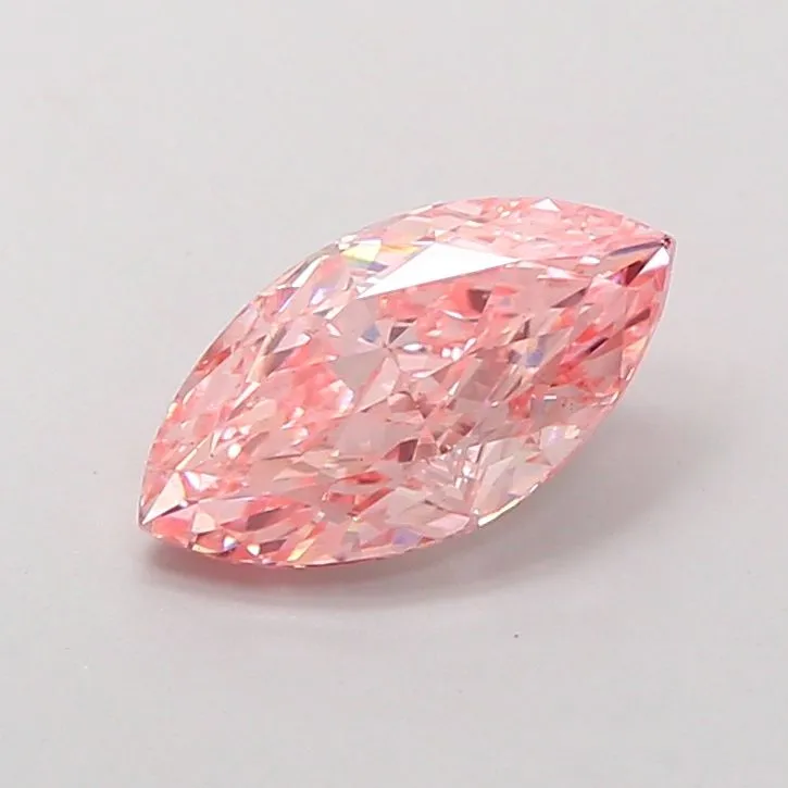 1.59ct MARQUISE Fancy Vivid Pink VVS2 Coloured Lab diamond