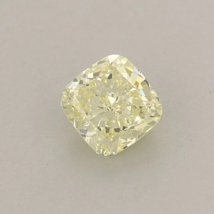 0.38ct CUSHION Fancy Intense Yellow VS2 Coloured Lab diamond