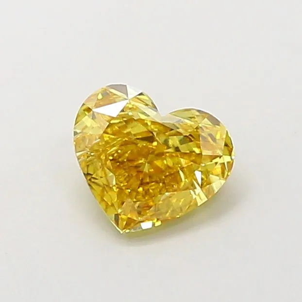 0.82ct HEART Fancy Intense Brownish Yellow VS2 Coloured Lab diamond