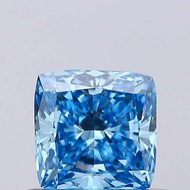 0.50ct CUSHION Fancy Vivid Blue VVS2 Coloured Lab diamond