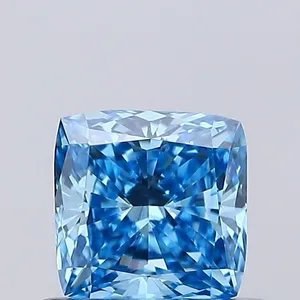 0.5ct CUSHION Fancy Vivid Blue VVS2 Coloured Lab diamond