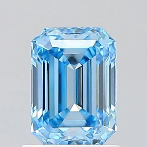 1.14ct EMERALD Fancy Vivid Blue VS1 Coloured Lab diamond
