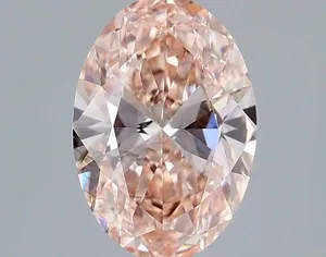 1.02ct OVAL Fancy Intense Pink SI1 Coloured Lab diamond