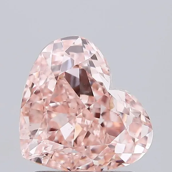 1.66ct HEART Fancy Intense Pink VS2 Coloured Lab diamond